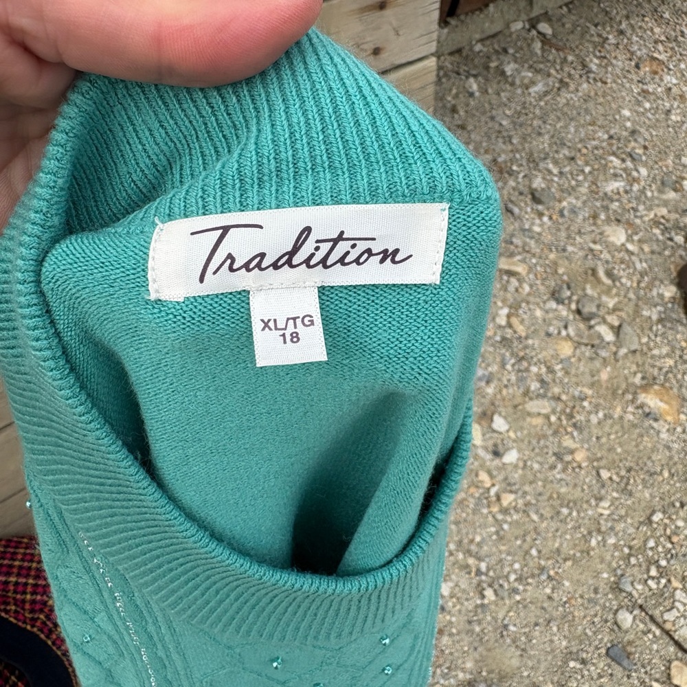 Elegant Teal Sweater for Women - Picture 8 of 9